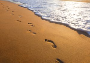 a new take on the old poem, footprints in the sand faith radio