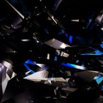 black, dark, abstract, 3d, shards, glass, blue, bright wallpapers hd