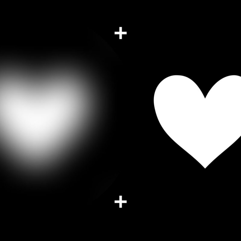 10 New White Heart Black Background FULL HD 1080p For PC Background 2022 free download blurry heart illusion 800x800