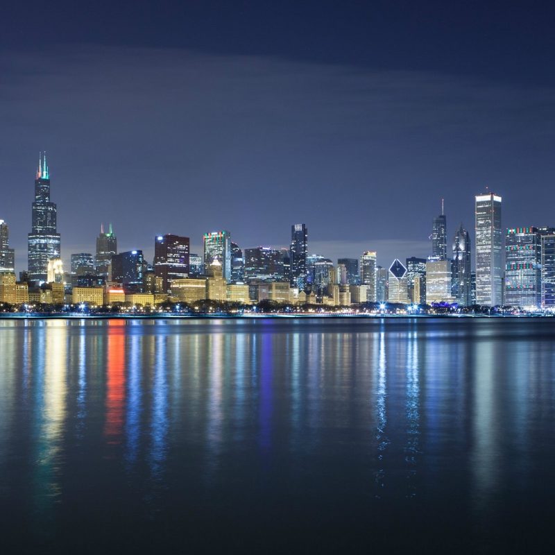 10 Top Chicago Skyline At Night Wallpaper FULL HD 1920×1080 For PC ...