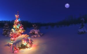 christmas tree lights snow wallpaper hd. - media file | pixelstalk