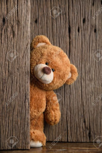 cute teddy bears with old wood background stock photo, picture and