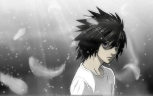 death note l - wallpaper. | death note | pinterest