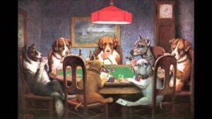 dogs playing poker (joke painting of the week) - youtube