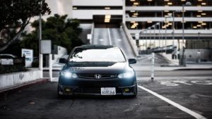 download wallpaper 3840x2160 honda, civic, si, black, front view