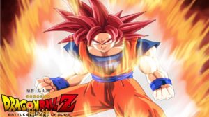 dragon ball z - battle of gods - super saiyan god goku, new battle