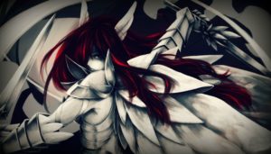 erza scarlet - heaven's wheel armor full hd fond d'écran and arrière