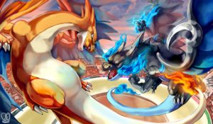 mega charizard y vs mega charizard x 5k retina ultra hd wallpaper