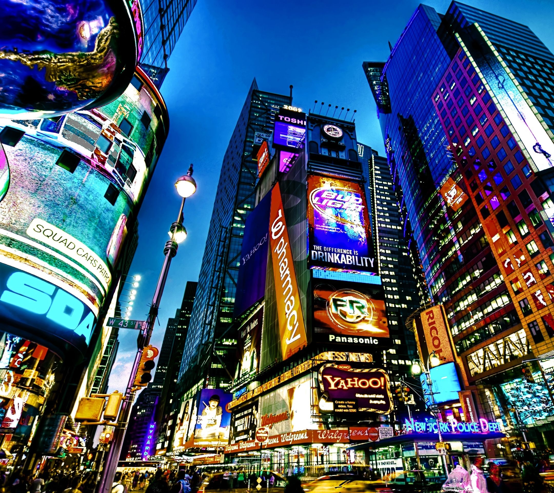 10 Top New York Streets At Night Wallpaper FULL HD 1080p For PC ...