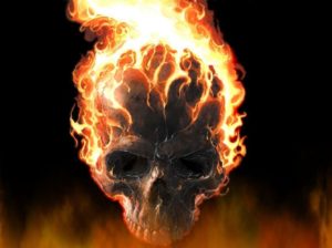 skulls on fire wallpapers - wallpaper cave