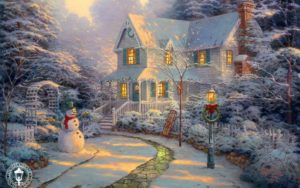 thomas kinkade christmas backgrounds - wallpaper cave