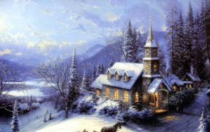 thomas kinkade winter wallpaper (58+ images)