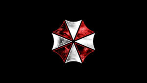 video games, movies, resident evil, umbrella corp., logos, simple