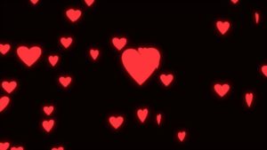 wedding loop - glowing spinning hearts on black background - youtube